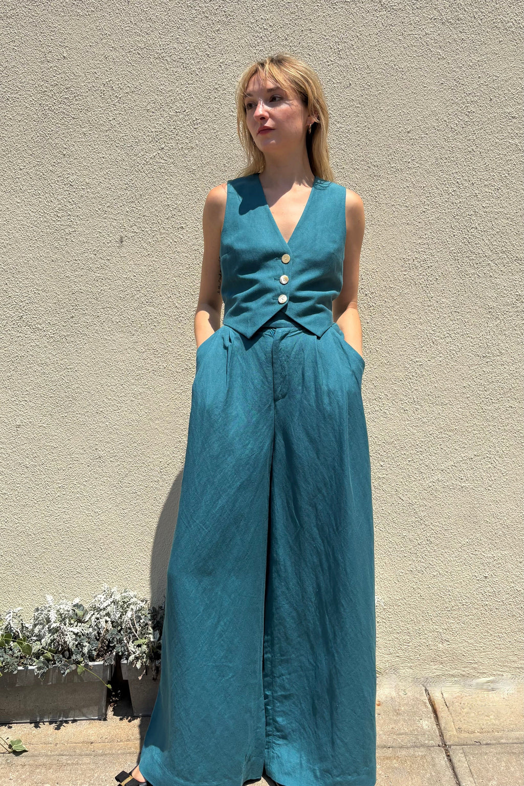Katherine Pant in Linen Blend