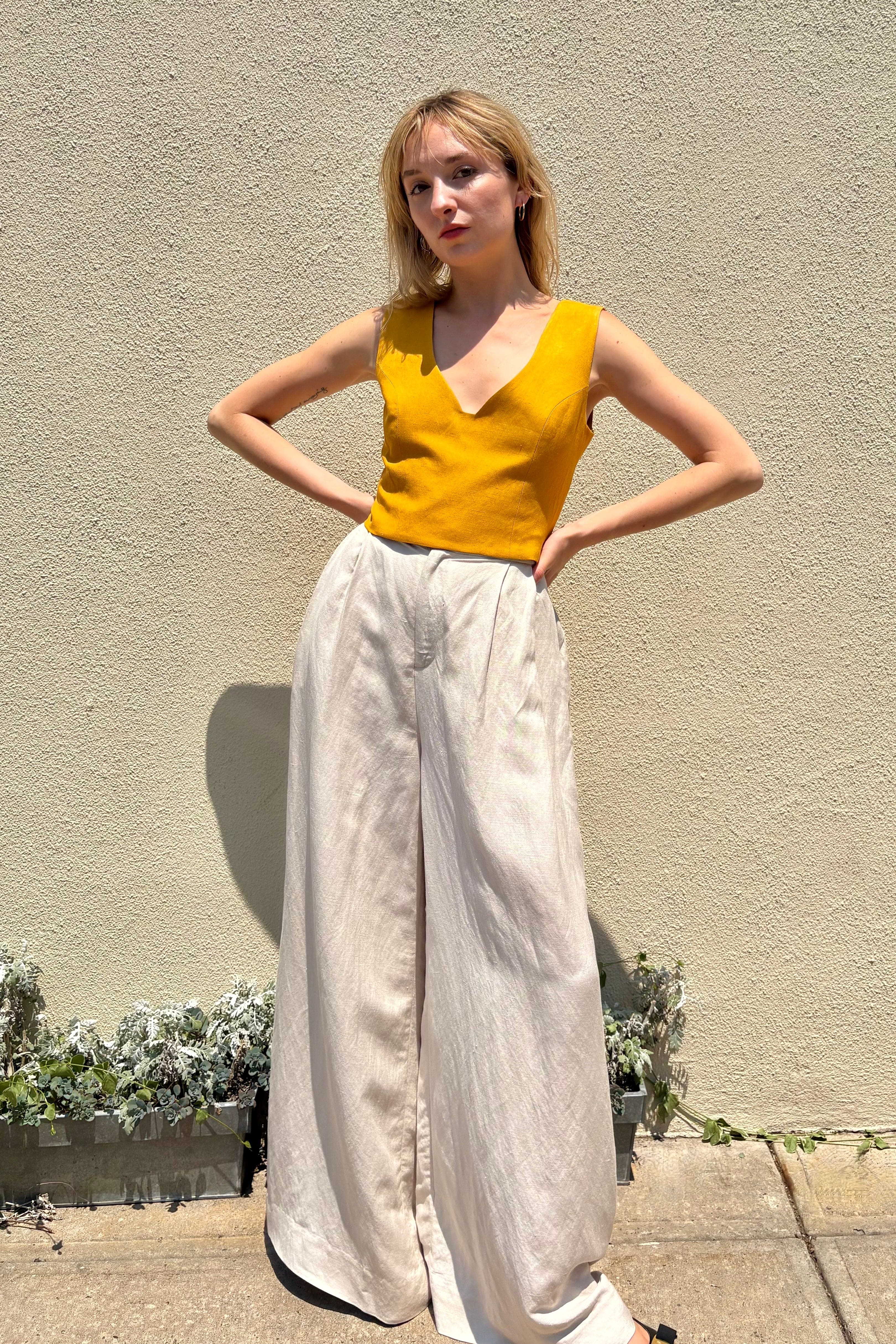 Katherine Pant in Linen Blend