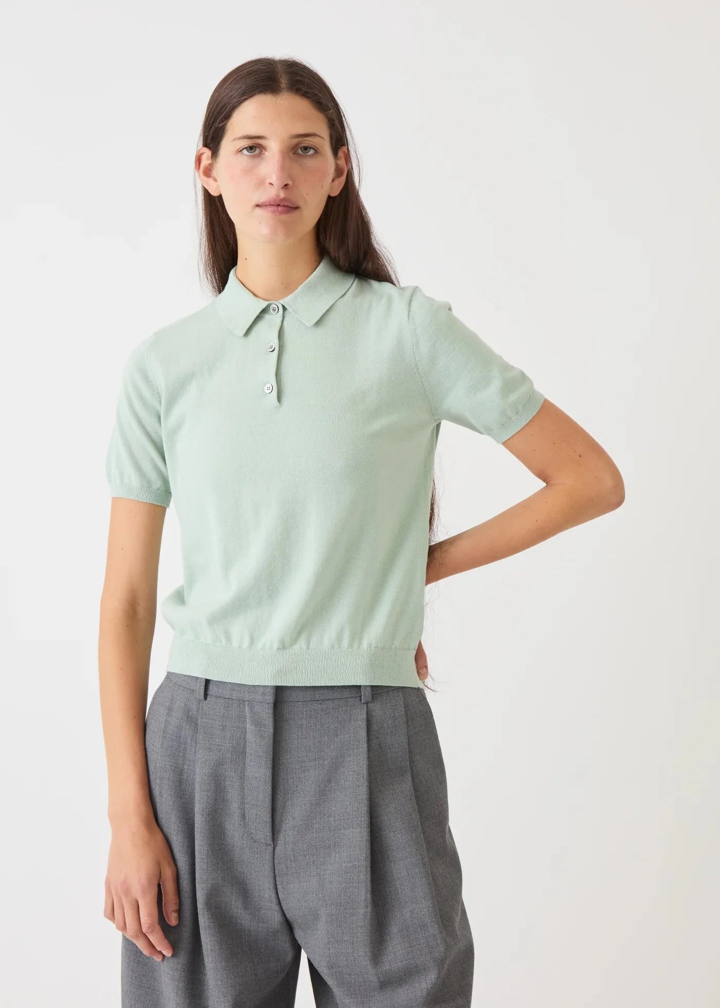 Adia Polo Cotton Top