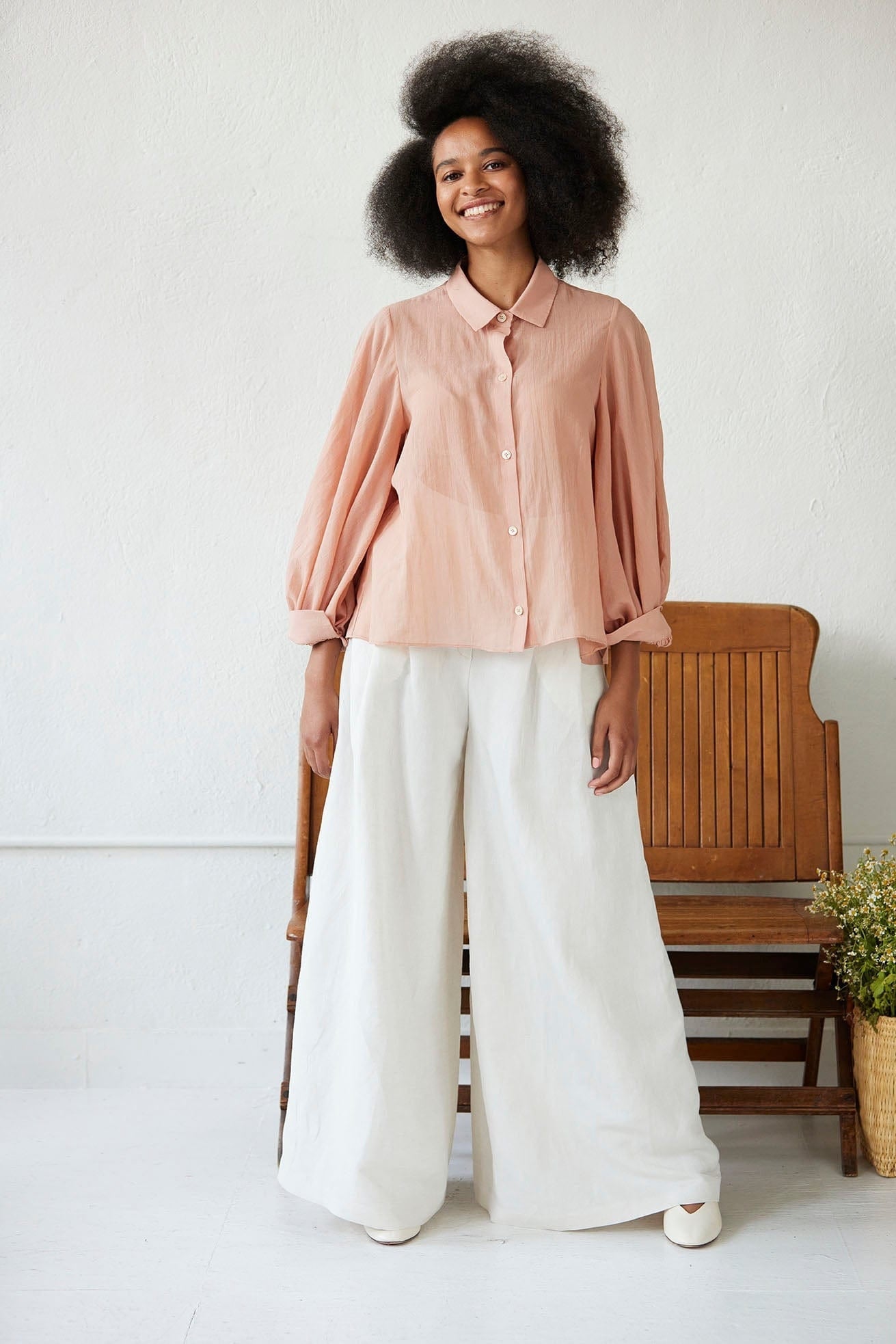 Sylvia Blouse in Cotton Chiffon