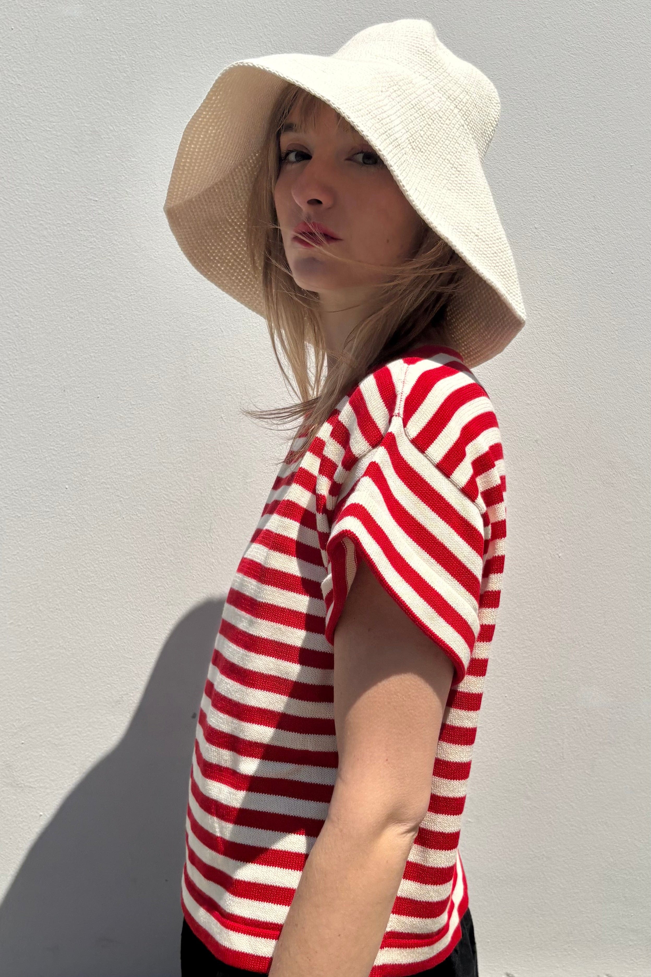 Wide Brim Crochet Sun Hat