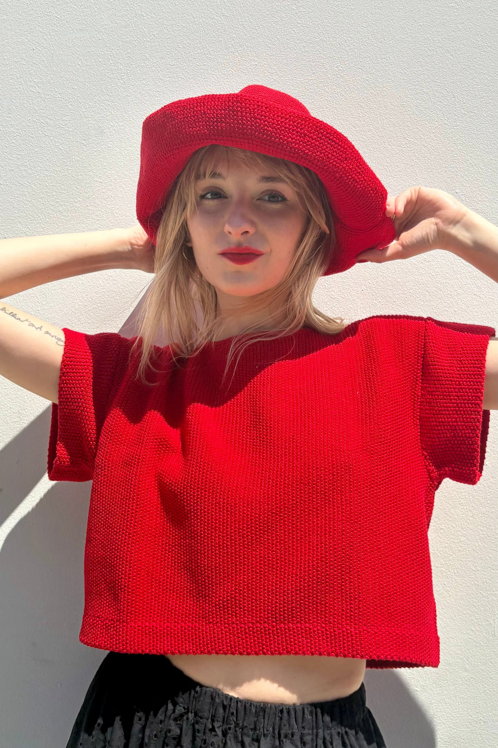 Wide Brim Crochet Sun Hat