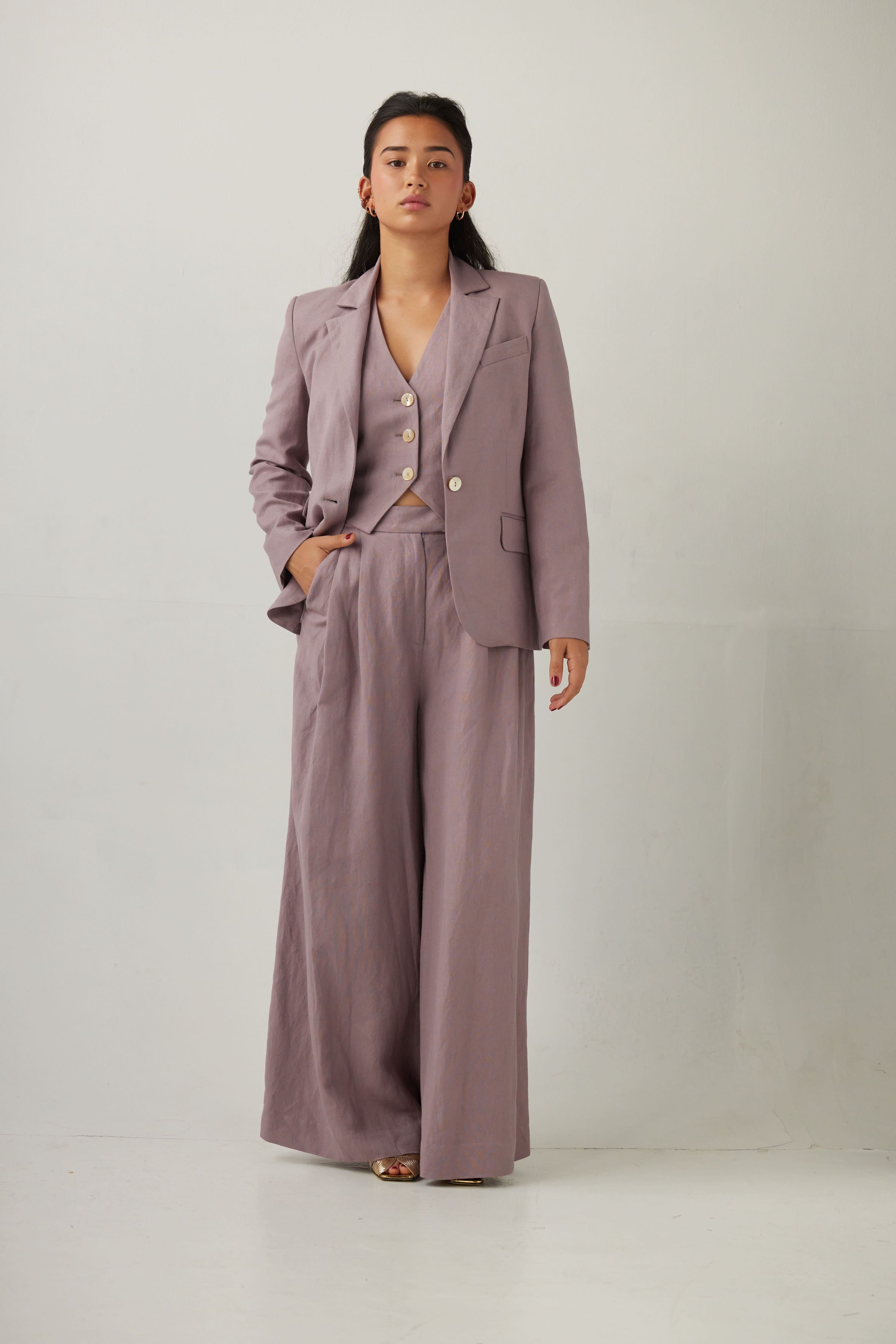 Tilda Jacket in Linen Blend