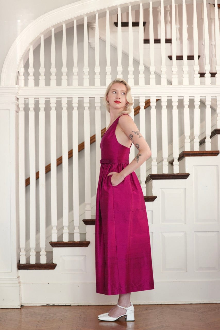 Quynh Jumpsuit in Silk Dupioni