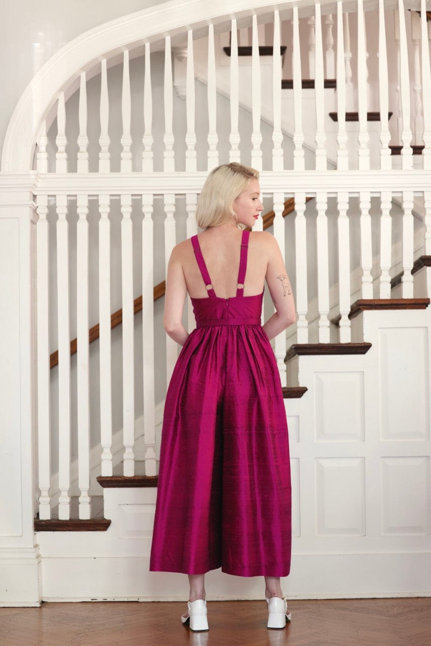 Quynh Jumpsuit in Silk Dupioni