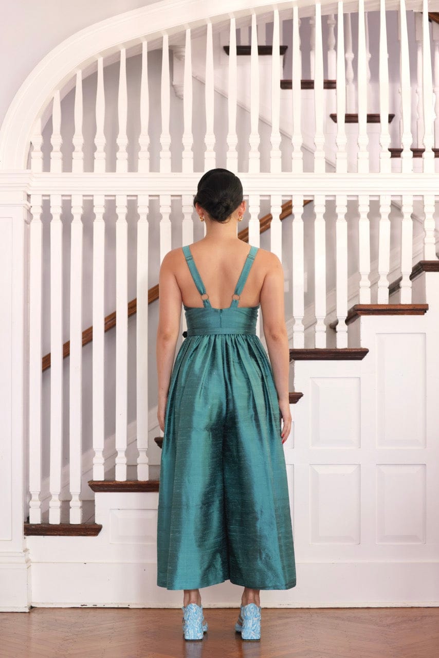 Quynh Jumpsuit in Silk Dupioni