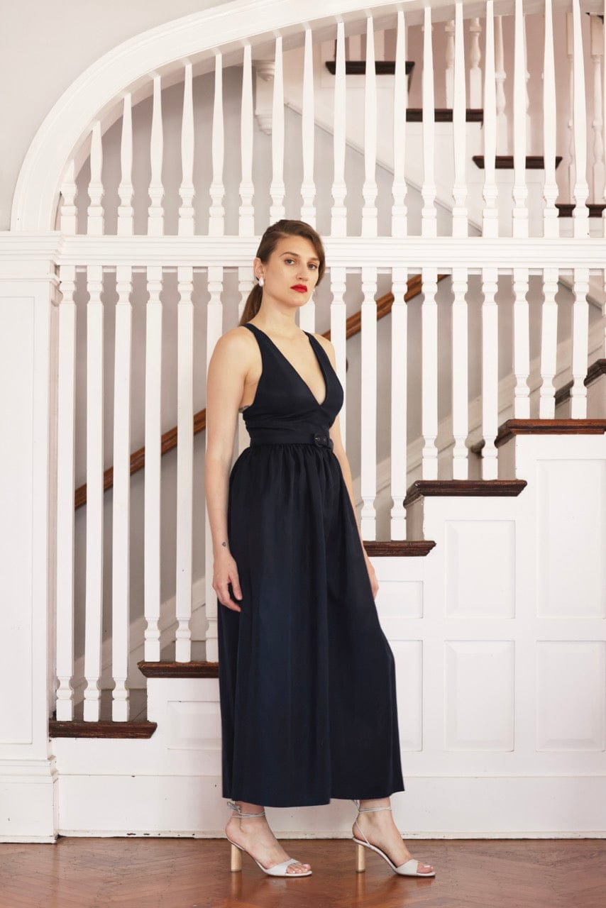 Quynh Jumpsuit in Cupro Linen Blend