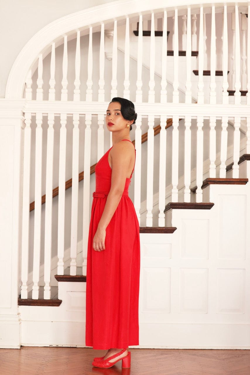 Quynh Jumpsuit in Cupro Linen Blend