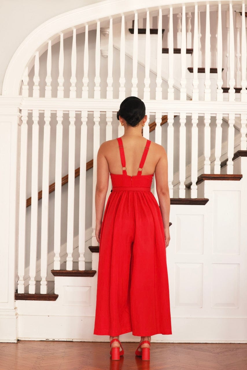 Quynh Jumpsuit in Cupro Linen Blend
