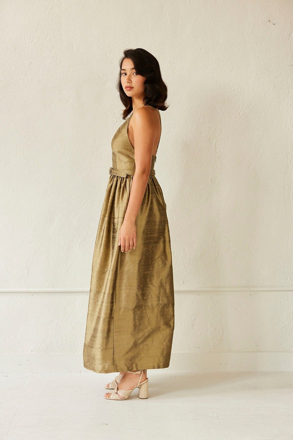 Quynh Jumpsuit in Silk Dupioni