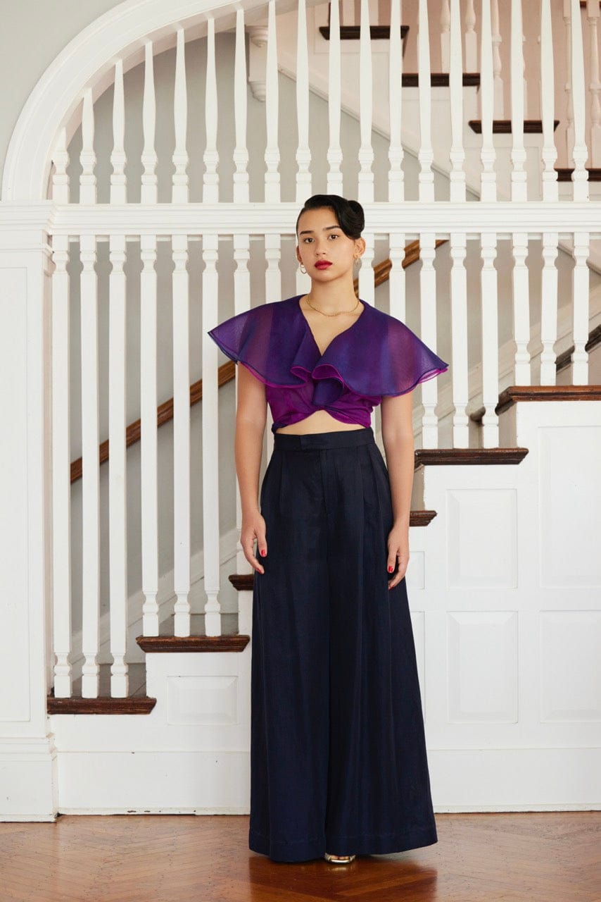 Katherine Pant in Cupro Linen Blend