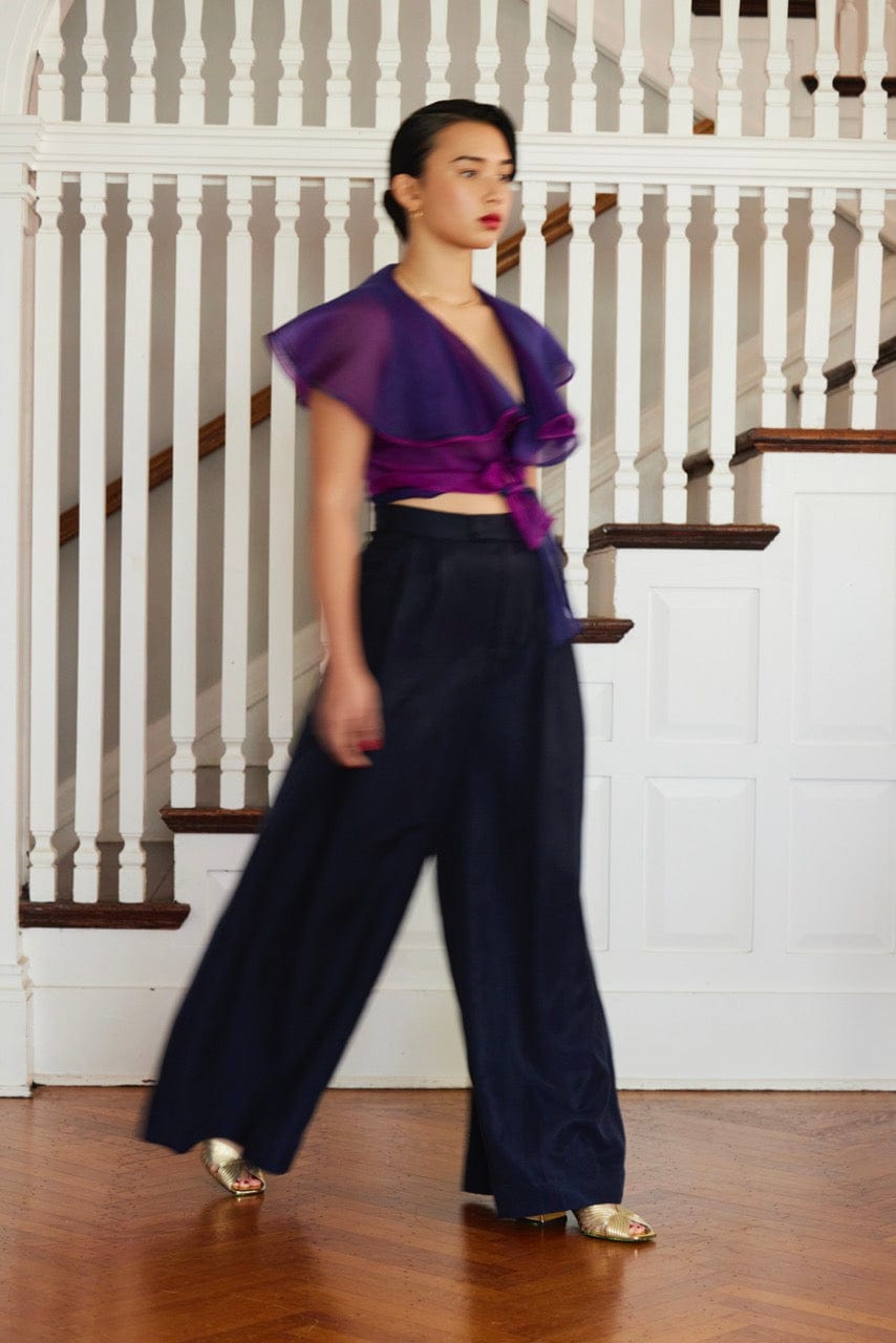 Katherine Pant in Cupro Linen Blend