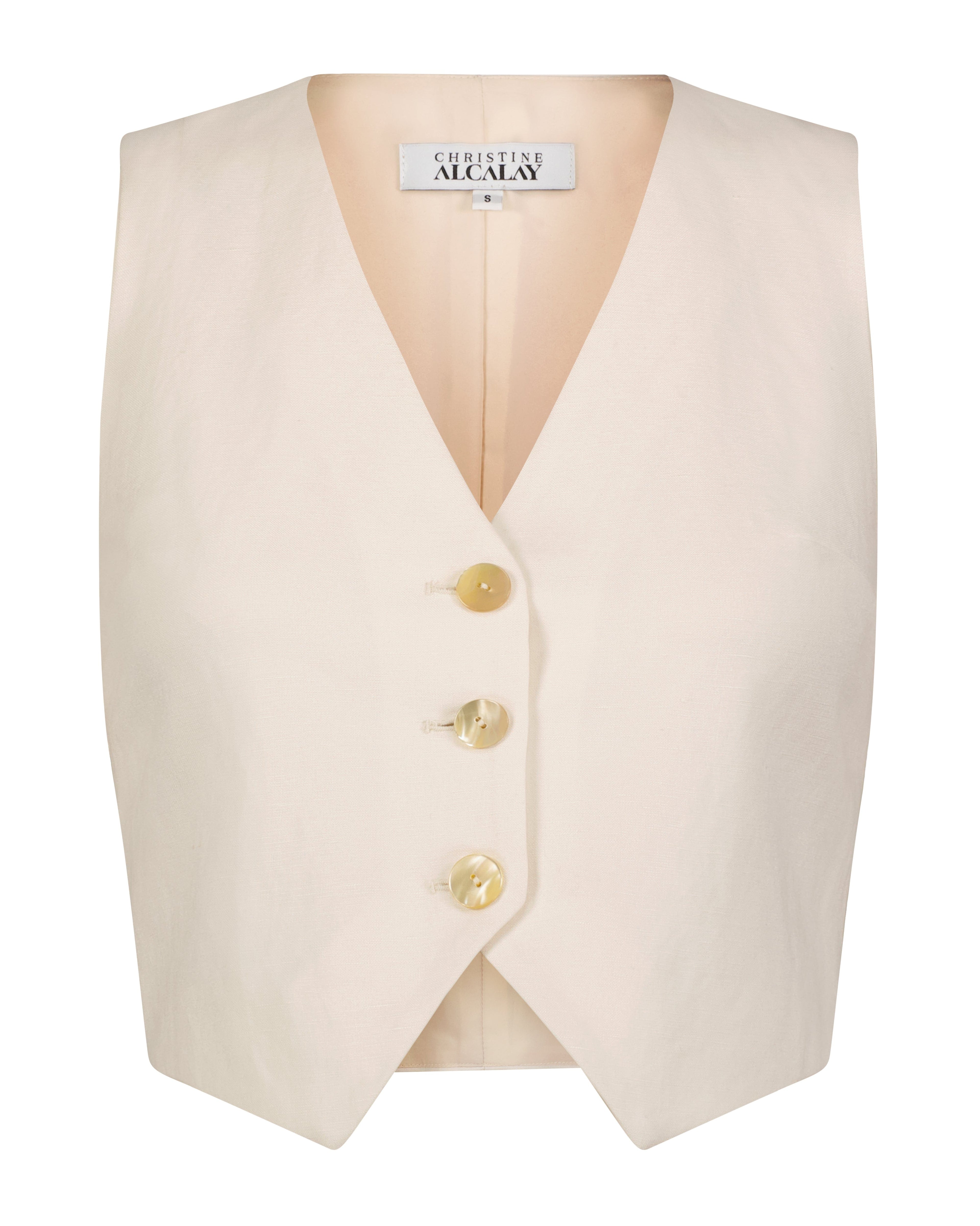 Diane Vest in Linen Blend