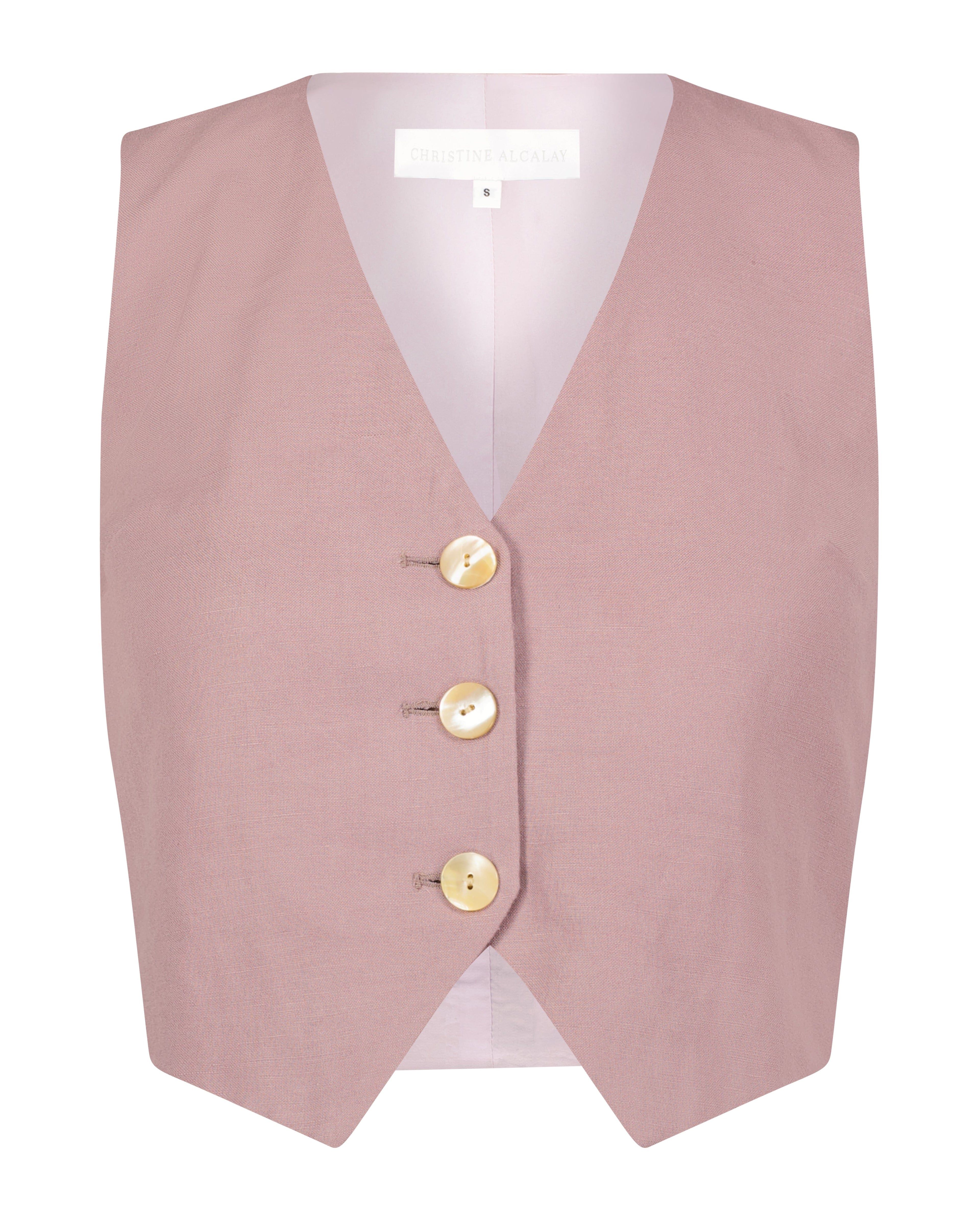 Diane Vest in Linen Blend