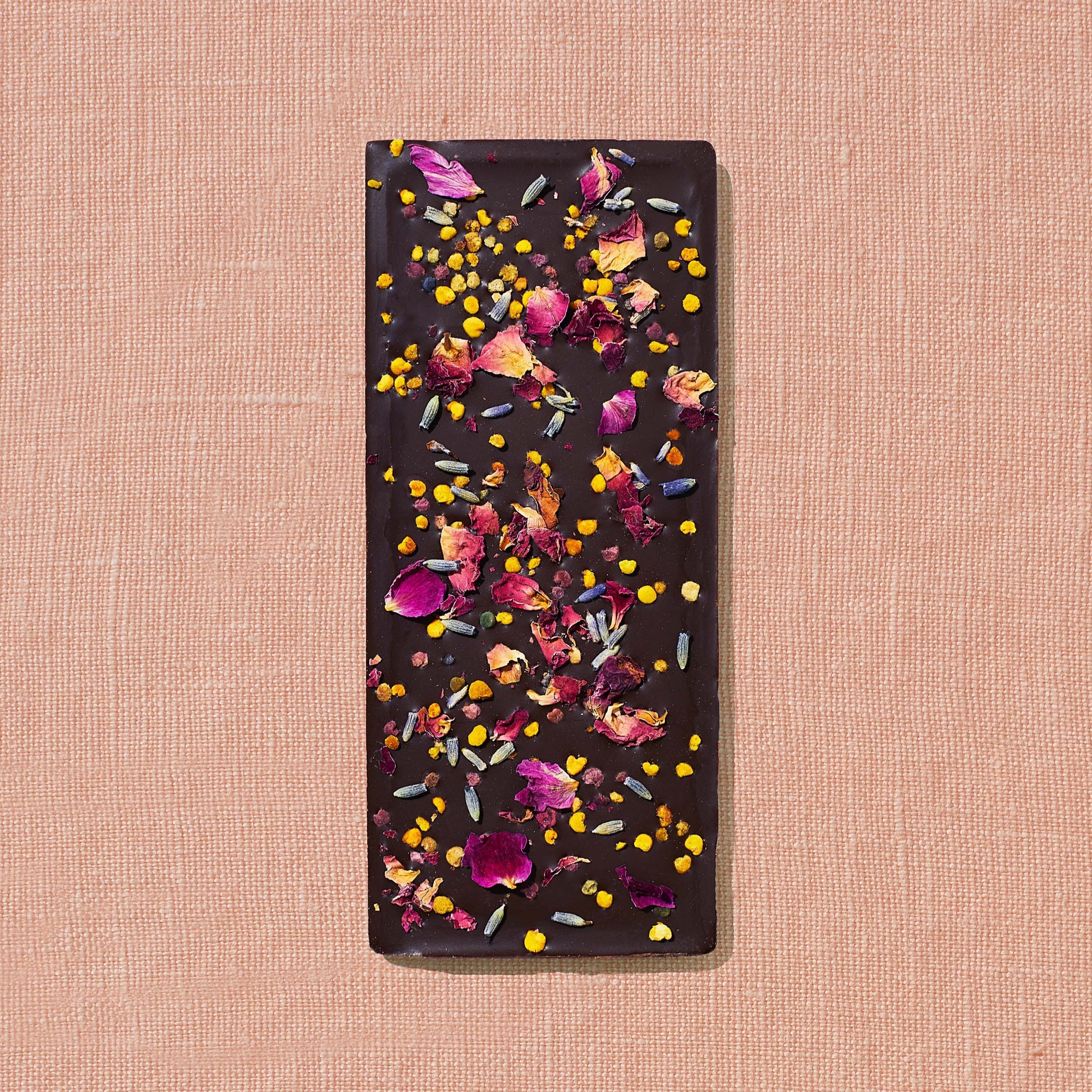 Lavender Rose Date-Sweetened Dark Chocolate